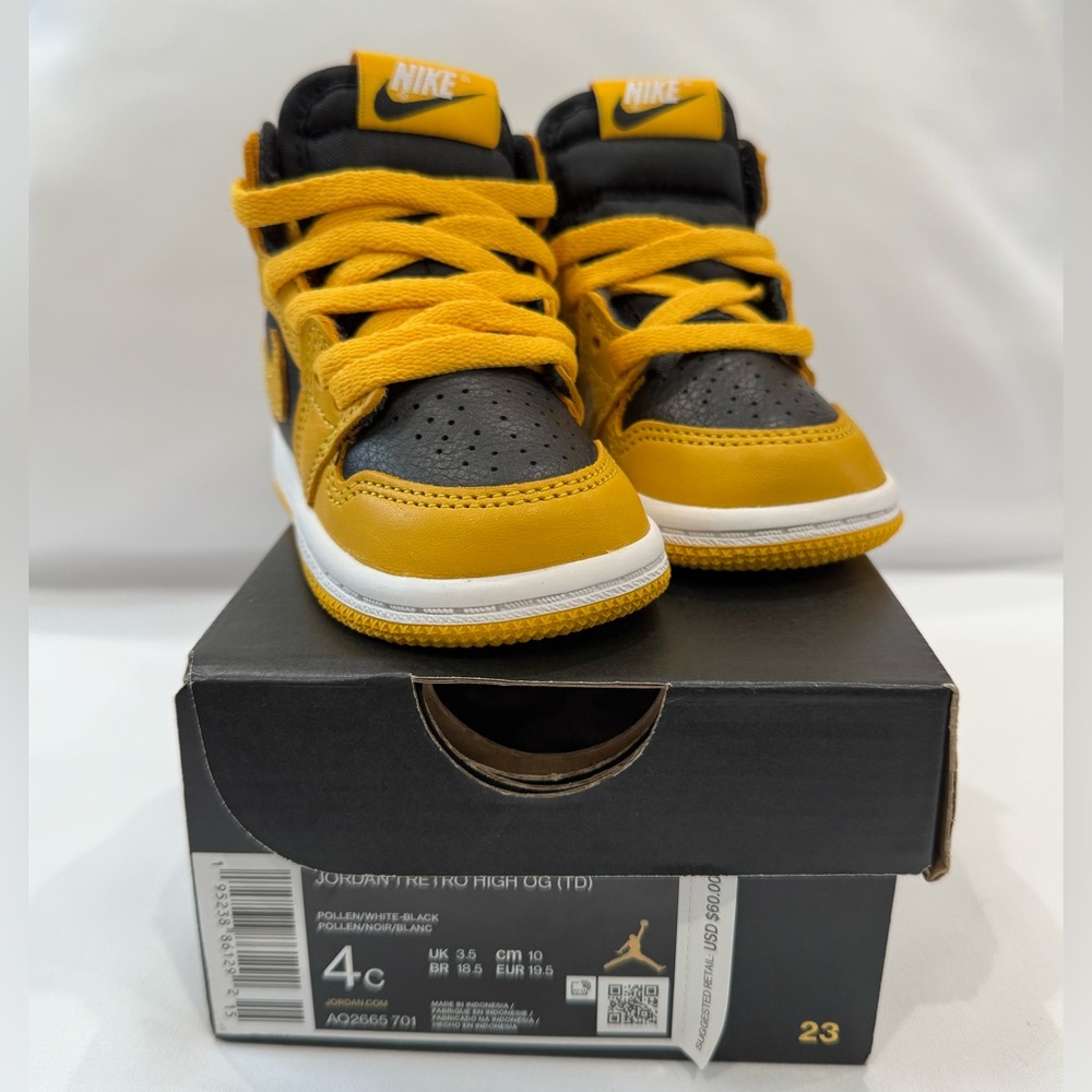 Nike Air Jordan 1 Retro High OG “Pollen” TD – 4C (Brand New)